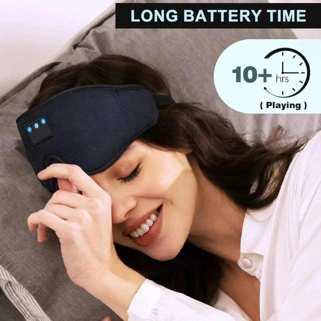 Bluetooth Sleep Mask with Wireless Headphones and 3D Contoured Design for Comfortable Rest