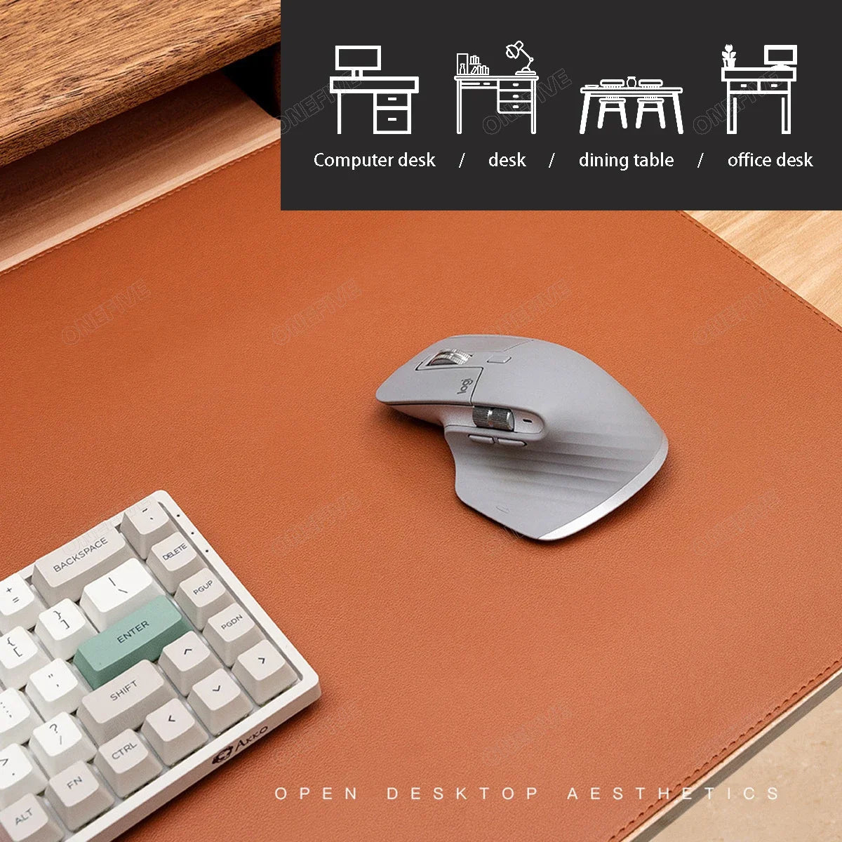 Large PU Leather Desk Pad for Office and Home, Waterproof Non-Slip Desk Protector Mat and Extended Mouse Pad for Keyboard and Desktop Use