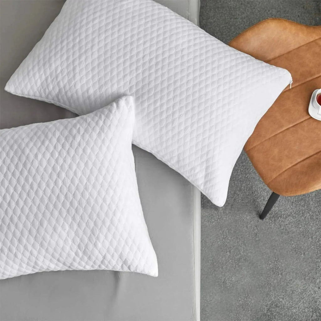 Shredded Memory Foam Bed Pillow with Adjustable Loft and Washable Cover for Nightly Comfort
