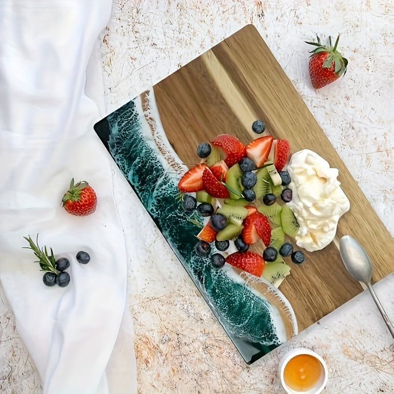 Wave Resin Acacia Cutting Board - Stylish and Durable Kitchen Prep Surface