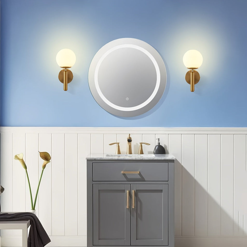 Sleek Modern Glass Globe Wall Sconce for Elegant Ambient Lighting