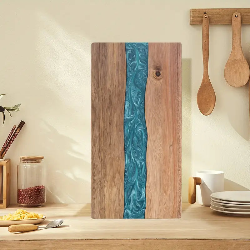 Premium Resin River Acacia Cutting Board with Stunning Inlay