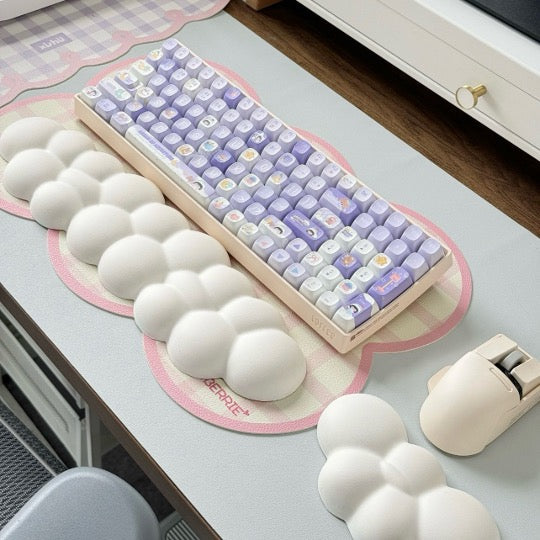 Cloud Wrist Pad with Memory Foam Design for Keyboard and Mouse Desk Use