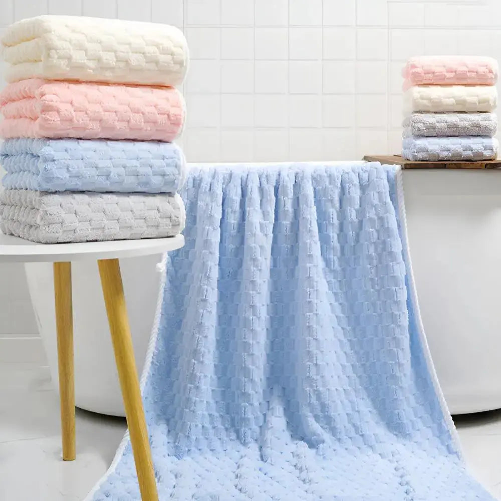 Soft Fleece Bath Towel Set with Breathable Comfort and Quick-Dry Performance
