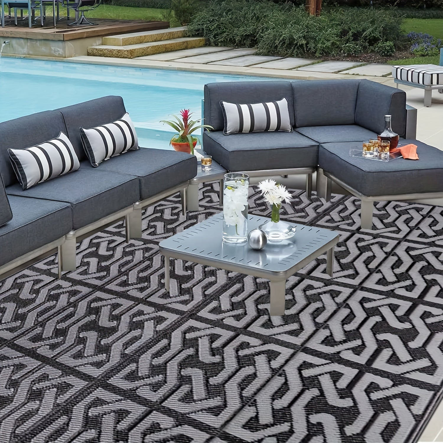 Two-Sided Outdoor Rug for Double the Style
