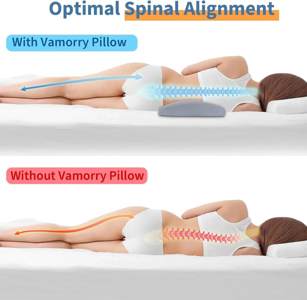 Ergonomic Contoured Support Pillow with Breathable Cover for Comfortable Daily Seated Use