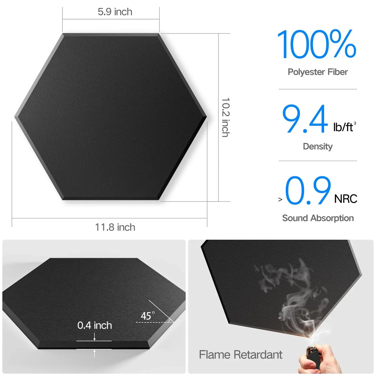 Y-Type Self-Adhesive Polyester Fiber Acoustic Panels for Soundproofing Music Rooms, Recording Studios, and Home Offices