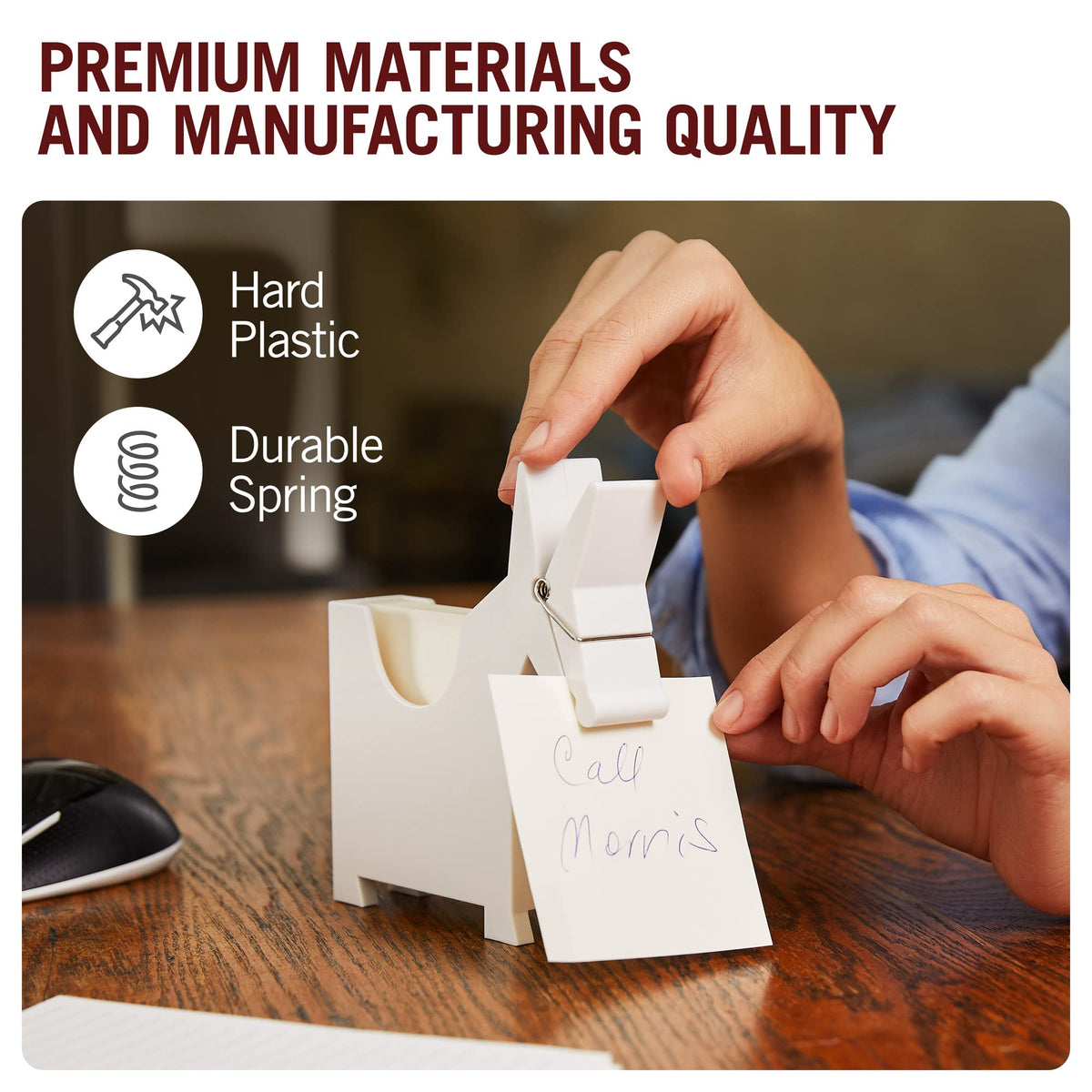 Desktop Memo Holder Acrylic Note Pad Holder for Stationery and Office Desk Notes