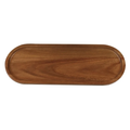 Solid Wood Serving Tray Oval Round Wooden Plate Platter for Serving Food Desserts Dinner Table