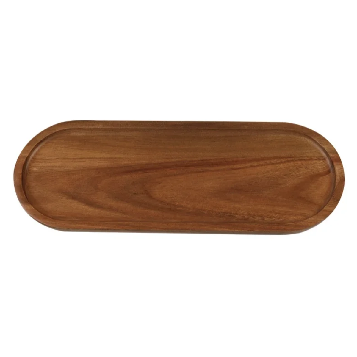 Solid Wood Serving Tray Oval Round Wooden Plate Platter for Serving Food Desserts Dinner Table