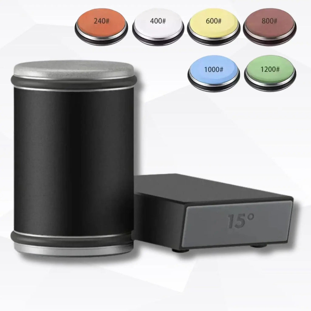 Rolling Knife Sharpener Kit with Magnetic Holder Diamond Stone 15 and 20 Degree