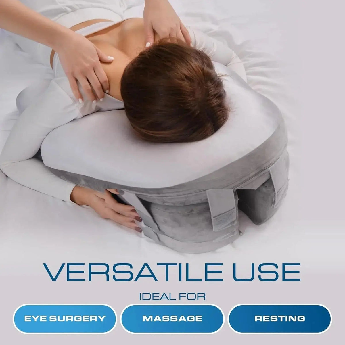Face-Down Comfort Pillow Dual Sided Memory Foam for Prone Resting .