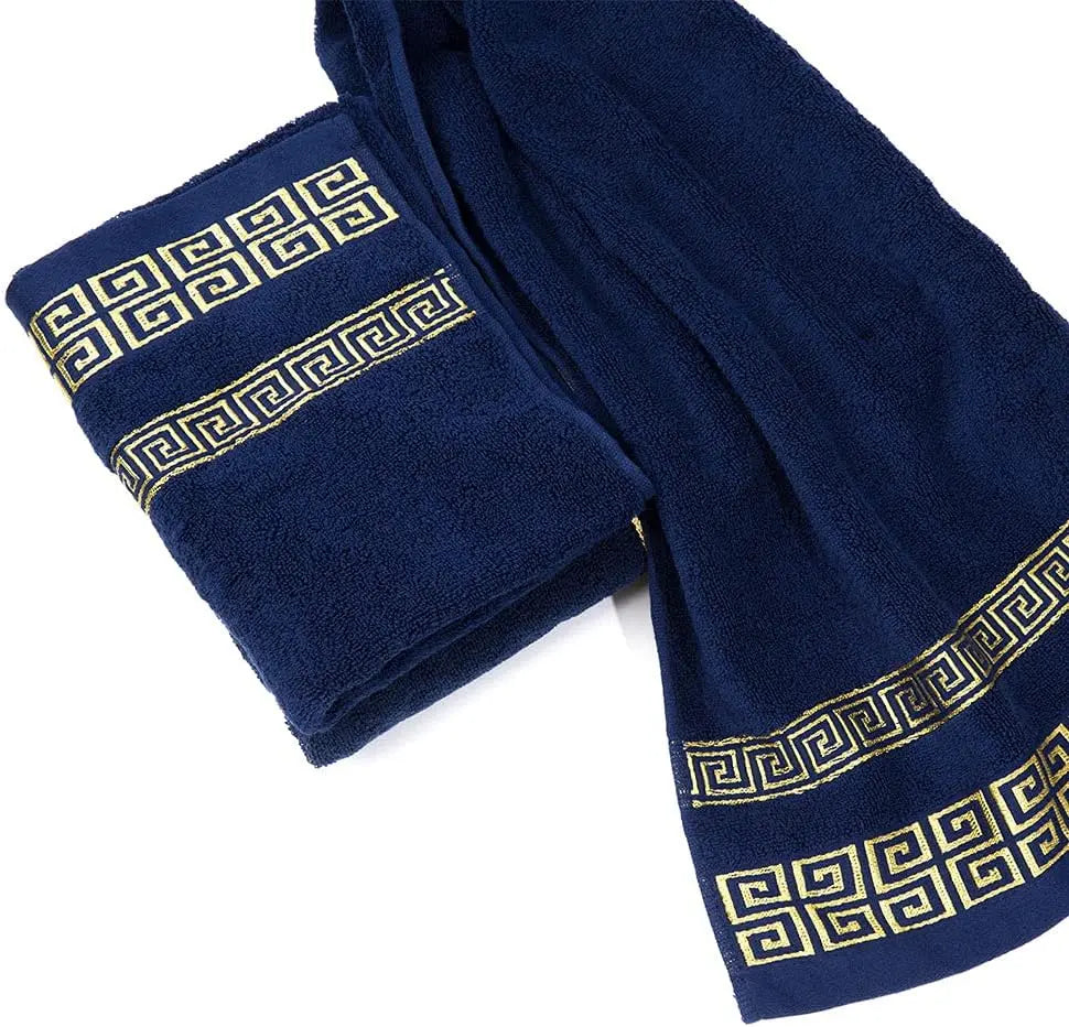 Quick-Dry Cotton Bath Towel Set with Thick Soft Texture for Daily Bathroom Use