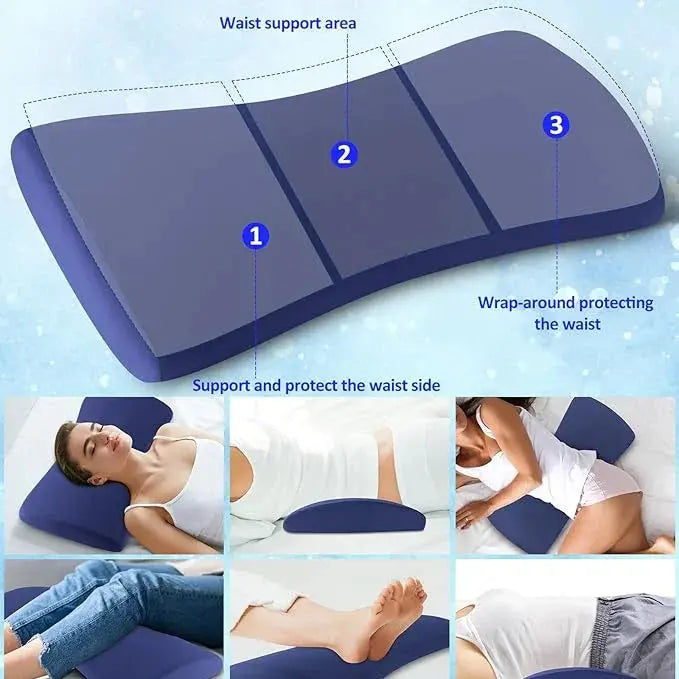Ergonomic Contoured Support Pillow with Breathable Cover for Comfortable Daily Seated Use