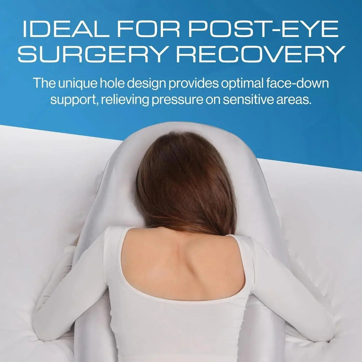 Face-Down Comfort Pillow Dual Sided Memory Foam for Prone Resting .