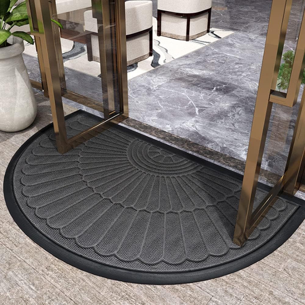 Semi-Circular Non-Slip Entry Door Mat – Durable, Easy-Clean Welcome Mat
