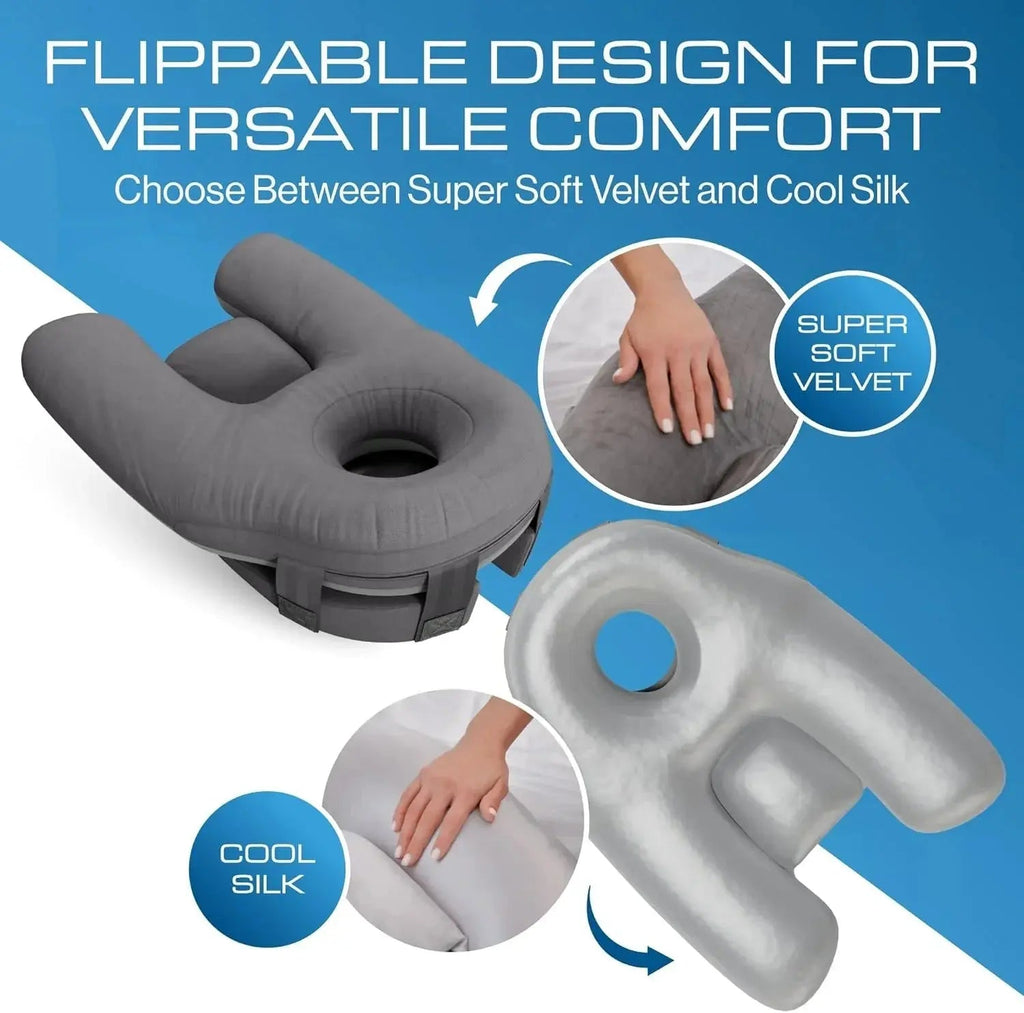 Face-Down Comfort Pillow Dual Sided Memory Foam for Prone Resting .