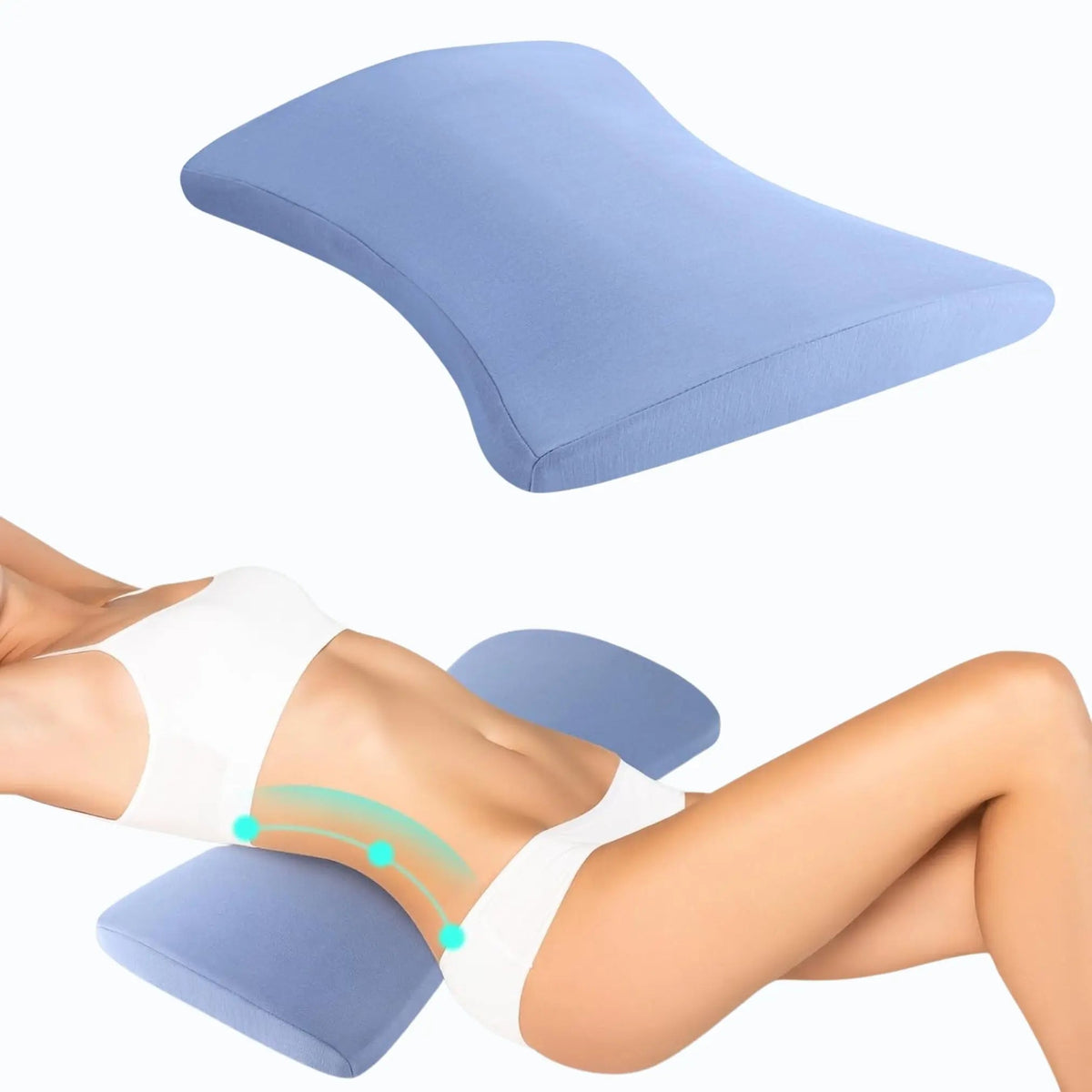 Ergonomic Contoured Support Pillow with Breathable Cover for Comfortable Daily Seated Use