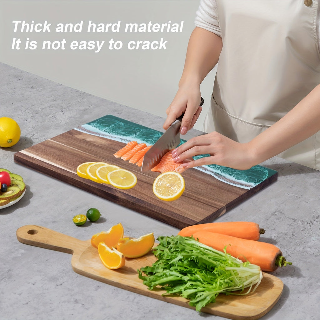 Wave Resin Acacia Cutting Board - Stylish and Durable Kitchen Prep Surface