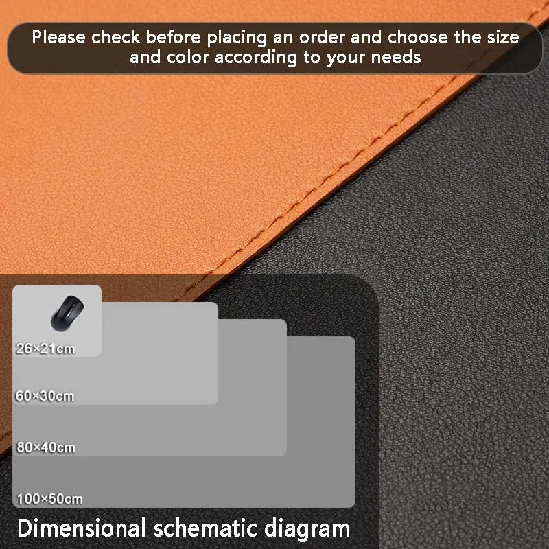 Large PU Leather Desk Pad for Office and Home, Waterproof Non-Slip Desk Protector Mat and Extended Mouse Pad for Keyboard and Desktop Use