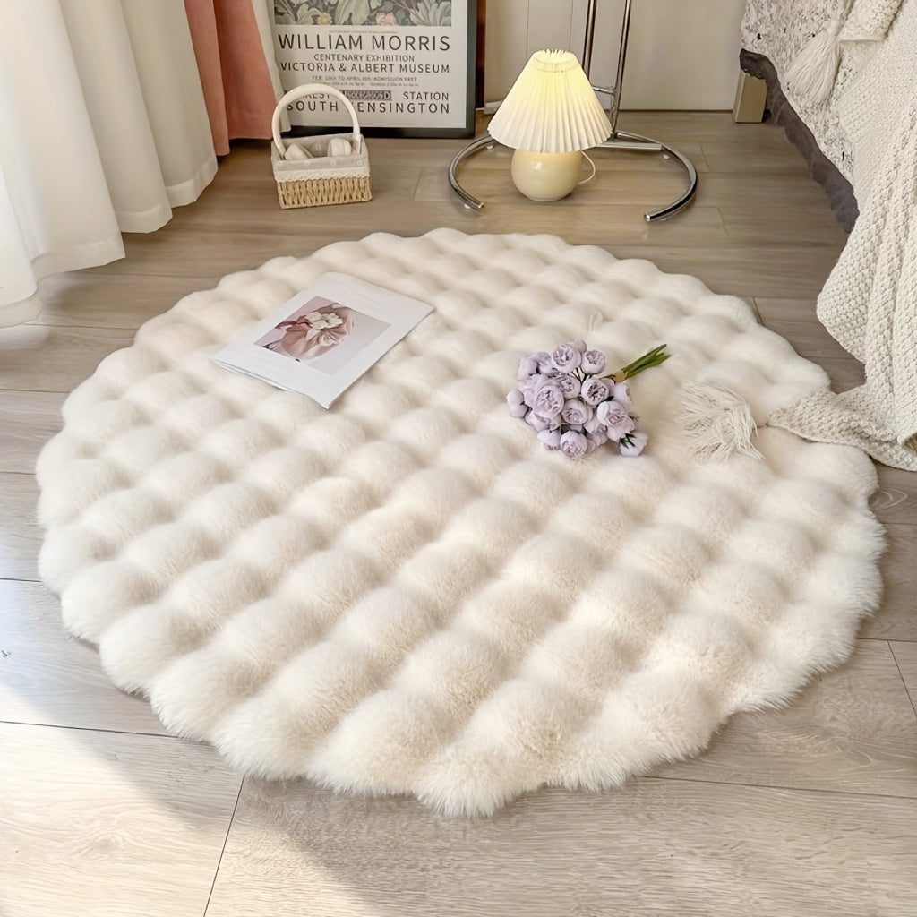 Cloud Comfort Round Bubble Rug - Ultra-Soft Cushioned Circle for Cozy Floors