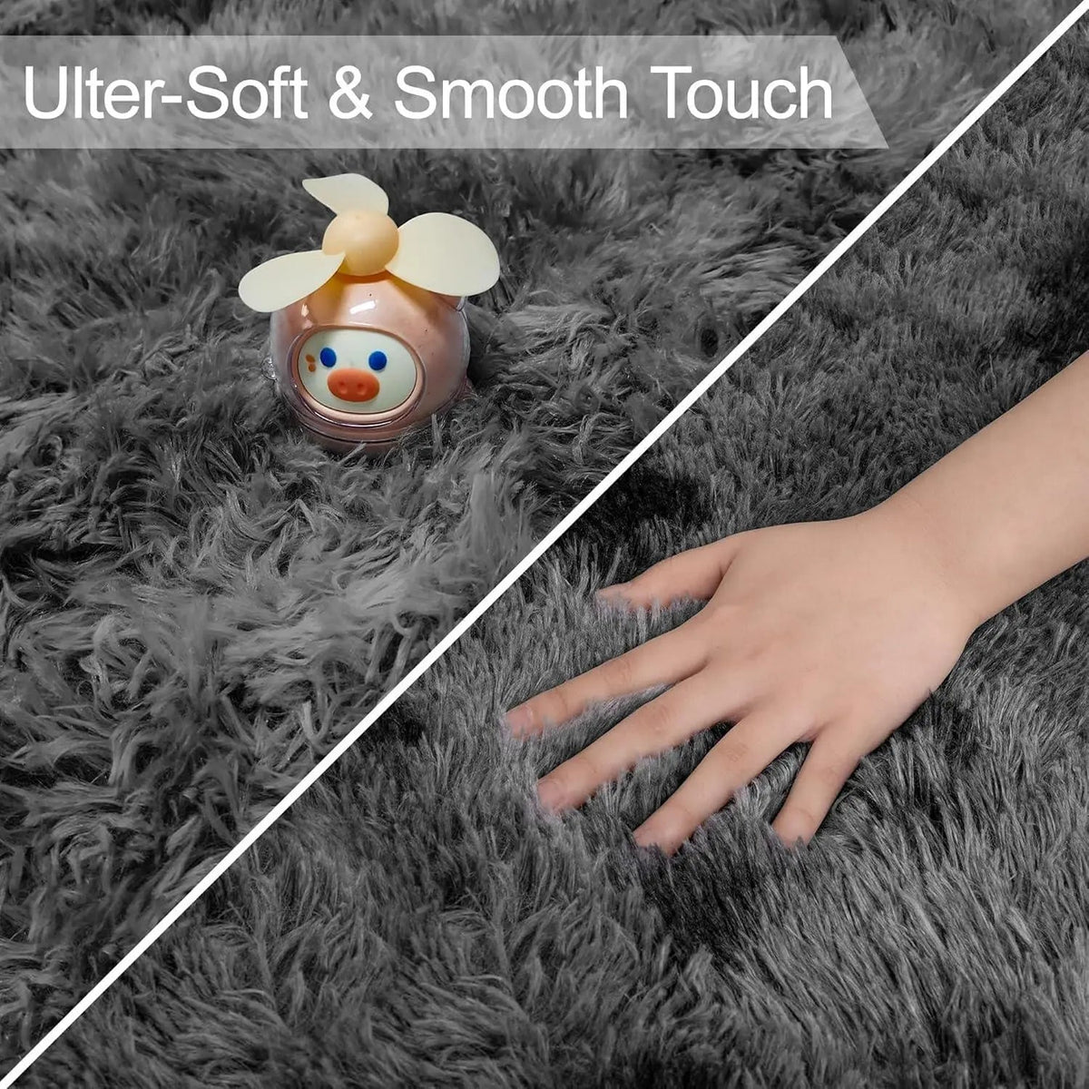 Soft Velvet Tie Dye Carpet with Plush Texture and Anti Slip Backing for Living Room and Bedroom Décor