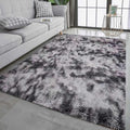 Soft Velvet Tie Dye Carpet with Plush Texture and Anti Slip Backing for Living Room and Bedroom Décor