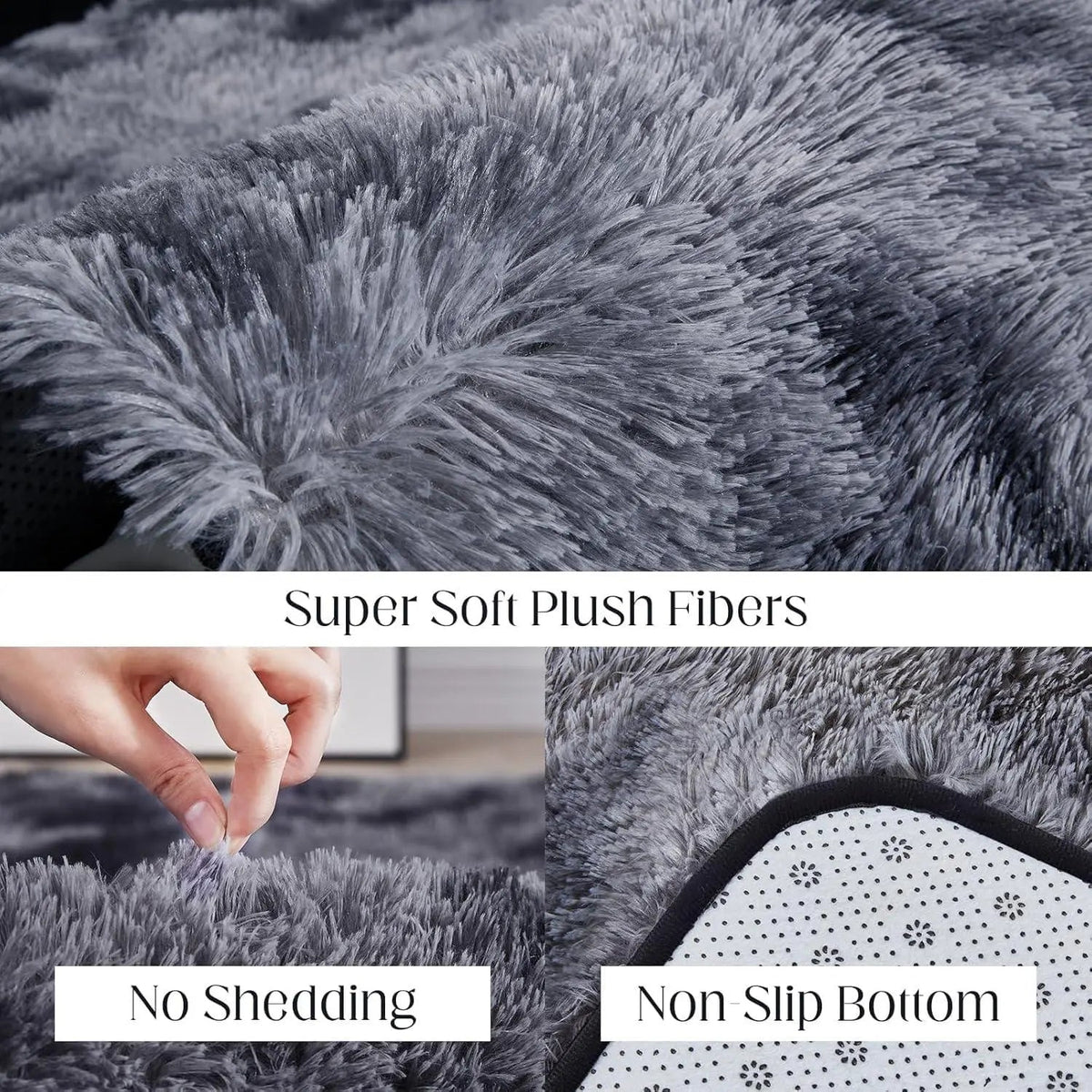 Soft Velvet Tie Dye Carpet with Plush Texture and Anti Slip Backing for Living Room and Bedroom Décor