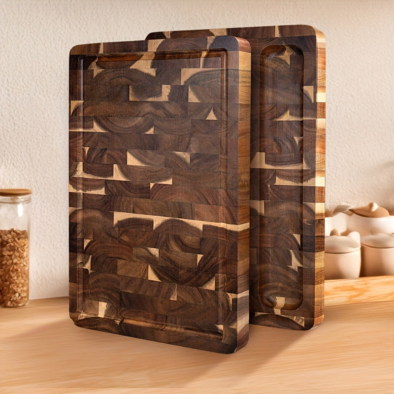 Premium Acacia Wood Cutting Board - Durable, Knife-Friendly Surface for Everyday Kitchen Prep