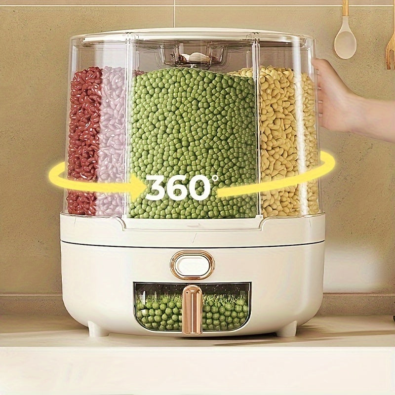 360° Rotating Airtight Food Storage Container for Fresh, Easy-Access Kitchen Organization