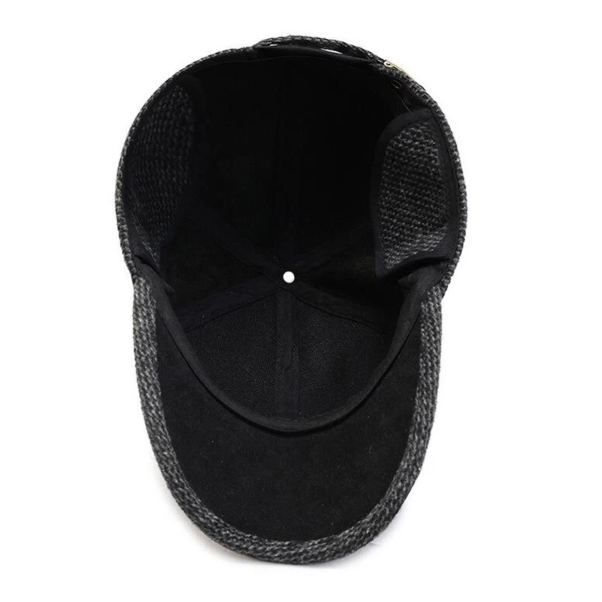 Retro Wool Winter Hat with Ear Covers and Adjustable Baseball Cap Design for Cold Weather