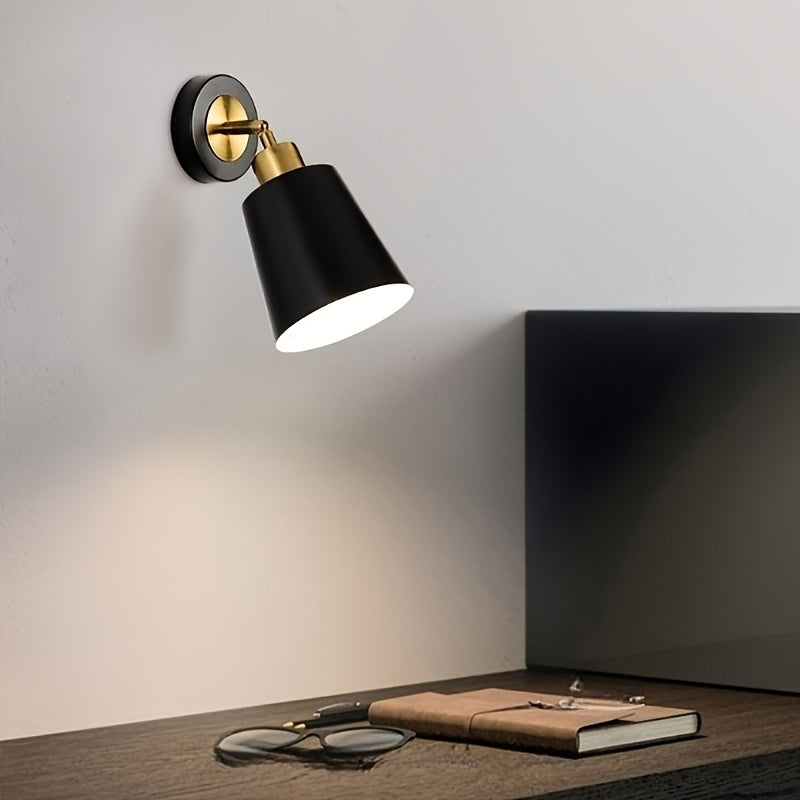 Sleek Modern Metal Wall Sconce Light – Minimalist Industrial Wall Lamp