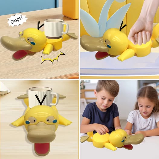 Duck Mug Coaster with 3D Decorative Design for Desk and Tabletop Use