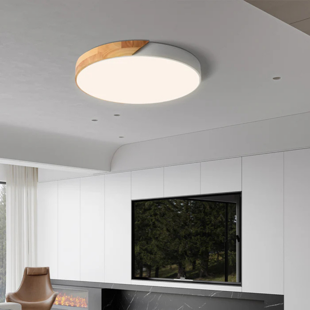 Nordic-Style Wooden LED Ceiling Light