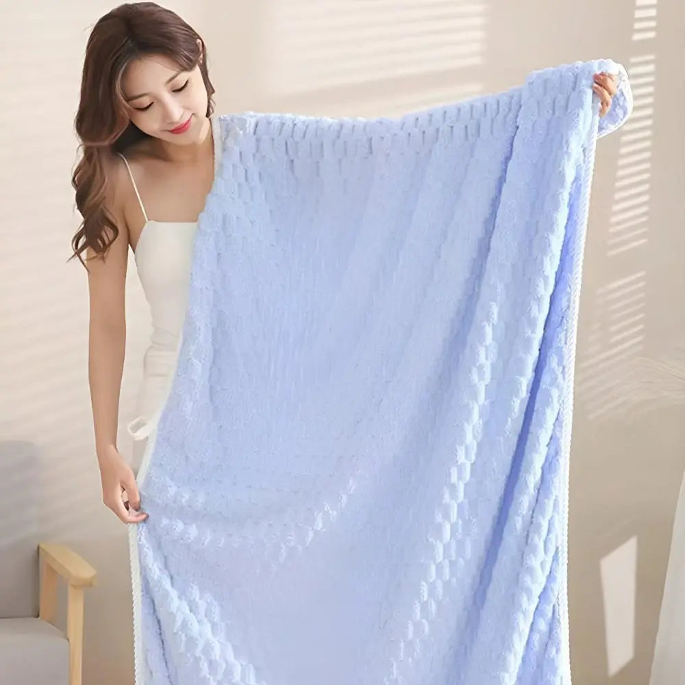 Soft Fleece Bath Towel Set with Breathable Comfort and Quick-Dry Performance