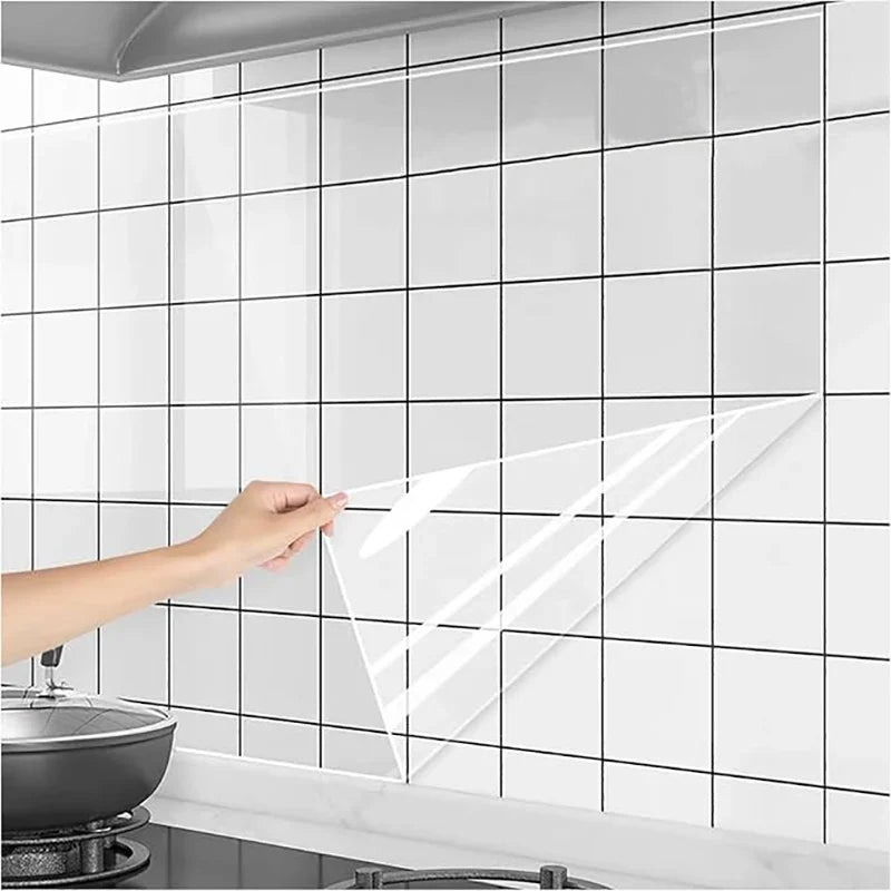 Transparent Clear Contact Paper Roll Waterproof Glossy Self Adhesive Film for Cabinets, Drawers, Shelves and Countertops
