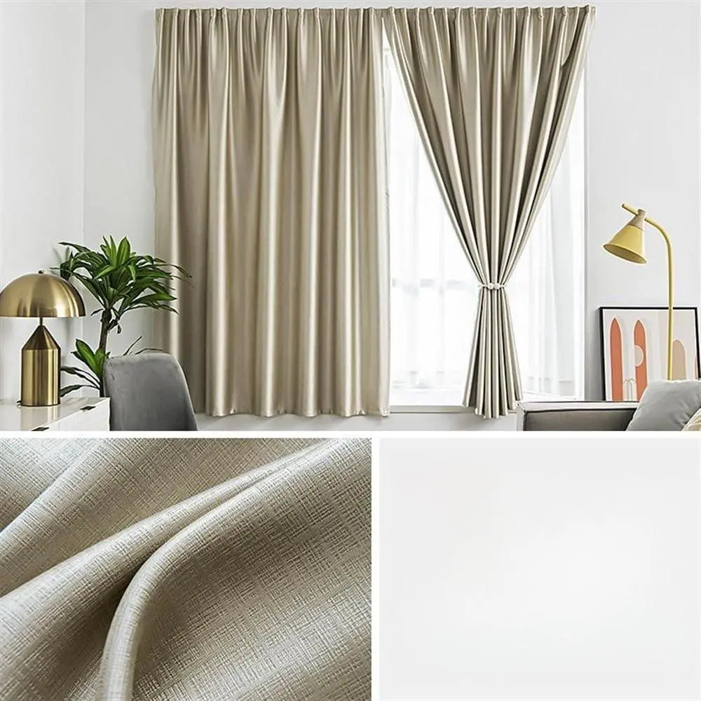 Eco-Friendly Polyester Full Blackout Velcro Sun Shield Curtain with UPF100 Protection for Light Control and Seasonal Use