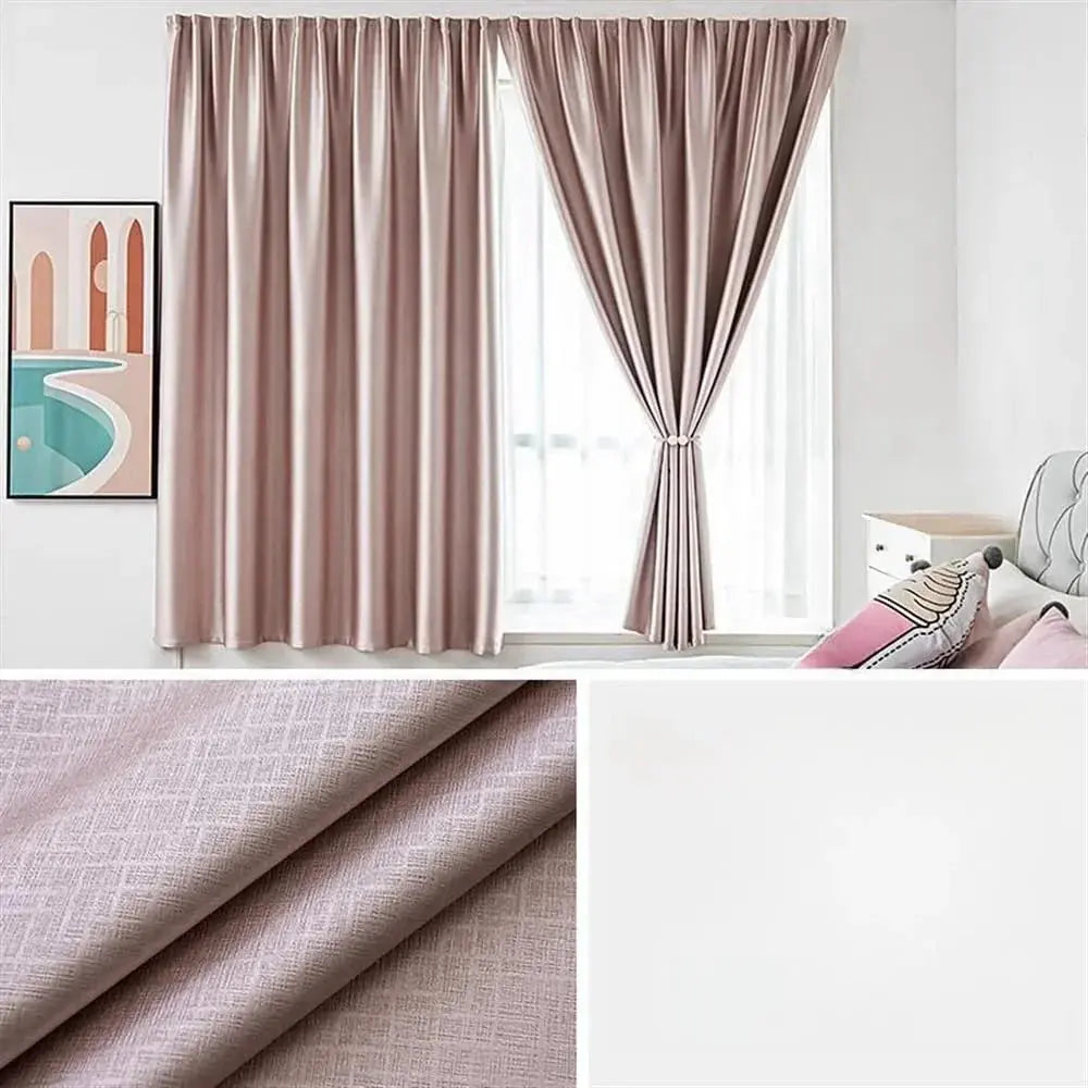 Eco-Friendly Polyester Full Blackout Velcro Sun Shield Curtain with UPF100 Protection for Light Control and Seasonal Use