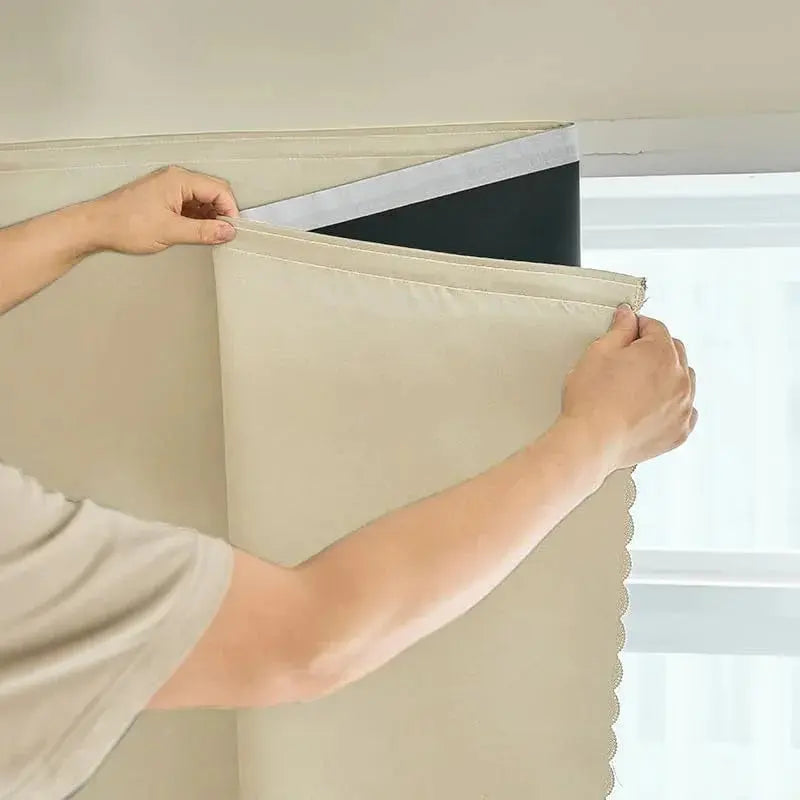 Portable Self-Adhesive Blackout Curtains with Heat-Insulating Design for Year-Round Use