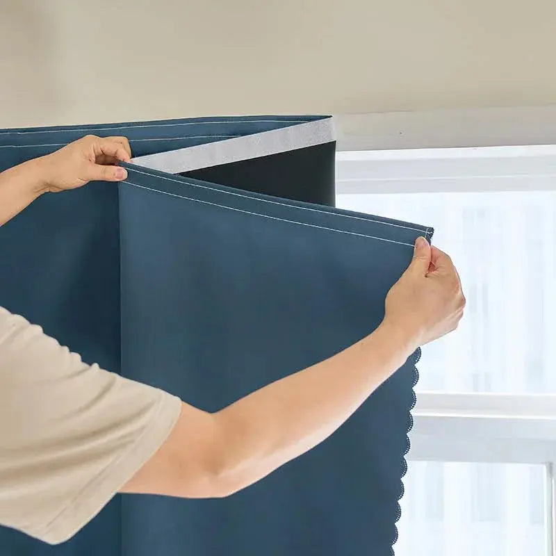 Portable Self-Adhesive Blackout Curtains with Heat-Insulating Design for Year-Round Use