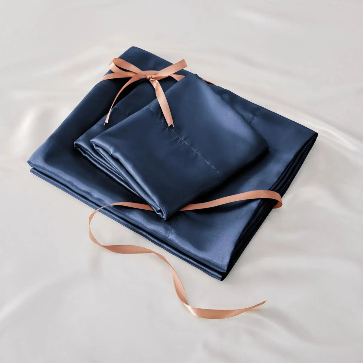 Luxury Satin Fitted Sheet Set with Deep Pockets and Matching Pillowcases for Smooth All-Season Bedding