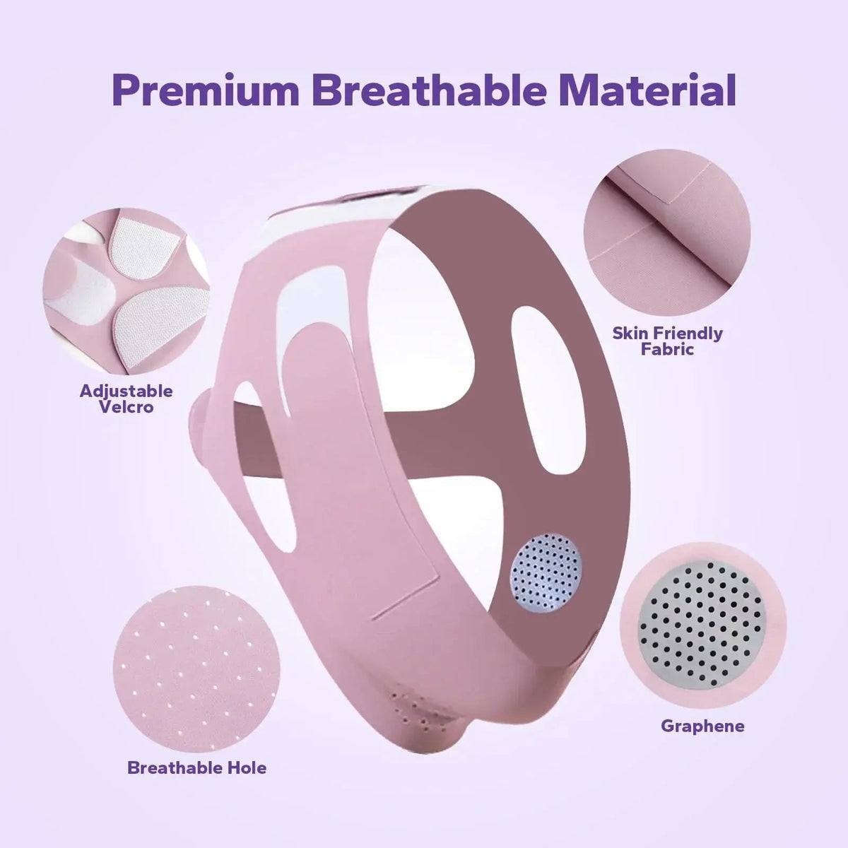 Overnight Graphene Fiber Lifting Support Band with Washable Reusable Design and Five Adjustable Sizes