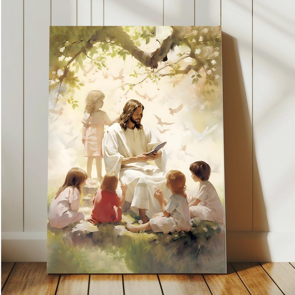Jesus Canvas Poster, Christian Wall Art Print, Inspirational Portrait for Home, Church, or Religious Gift ( Only the painting included)