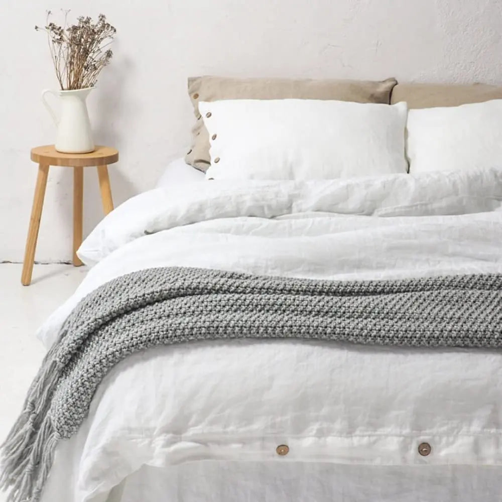 100% Cotton Duvet Cover Set with Double Twist Weave and Matching Pillowcases