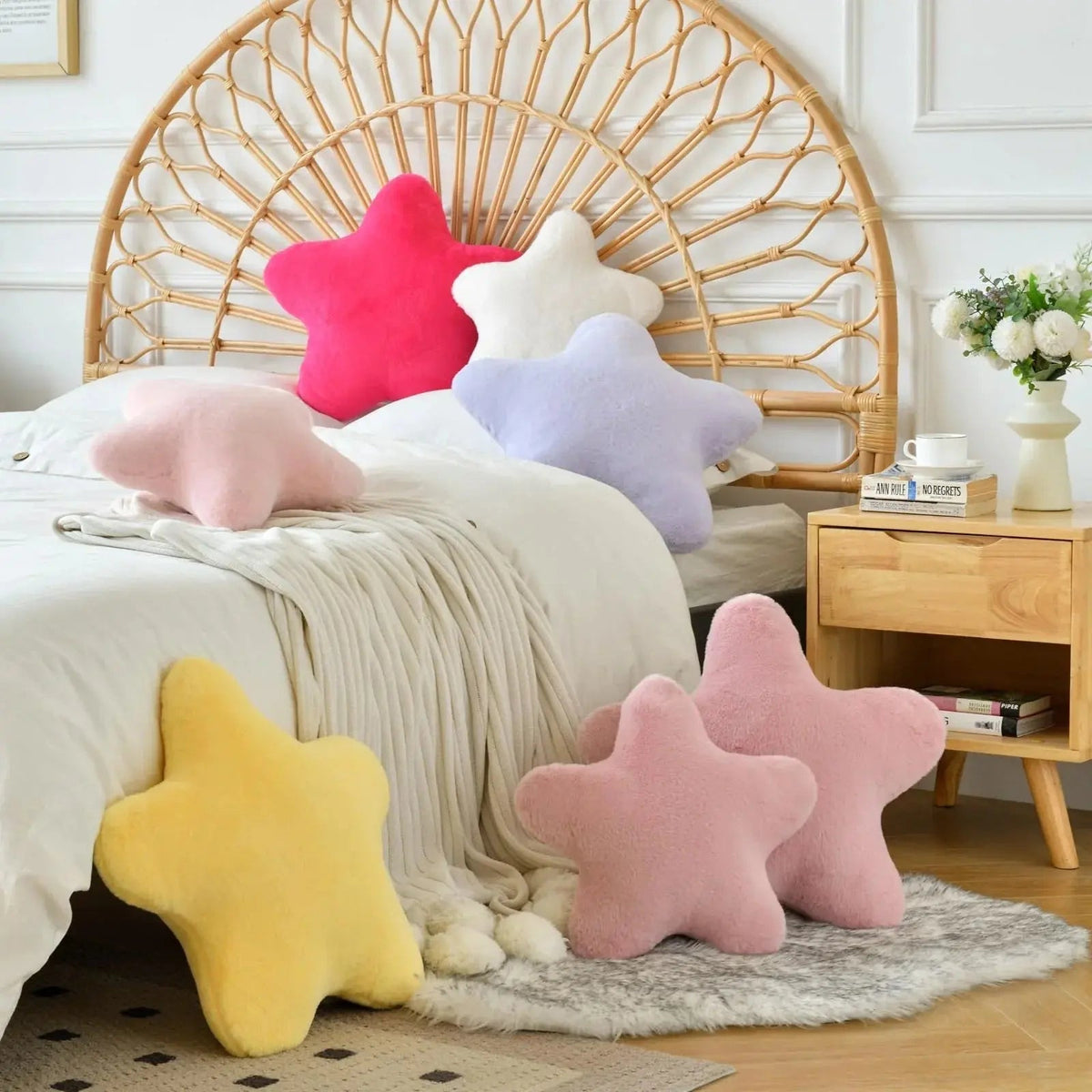Plush Star Decorative Cushion with Soft Throw-Pillow Design for Kids’ Rooms, Bedrooms, and Cozy Living Spaces