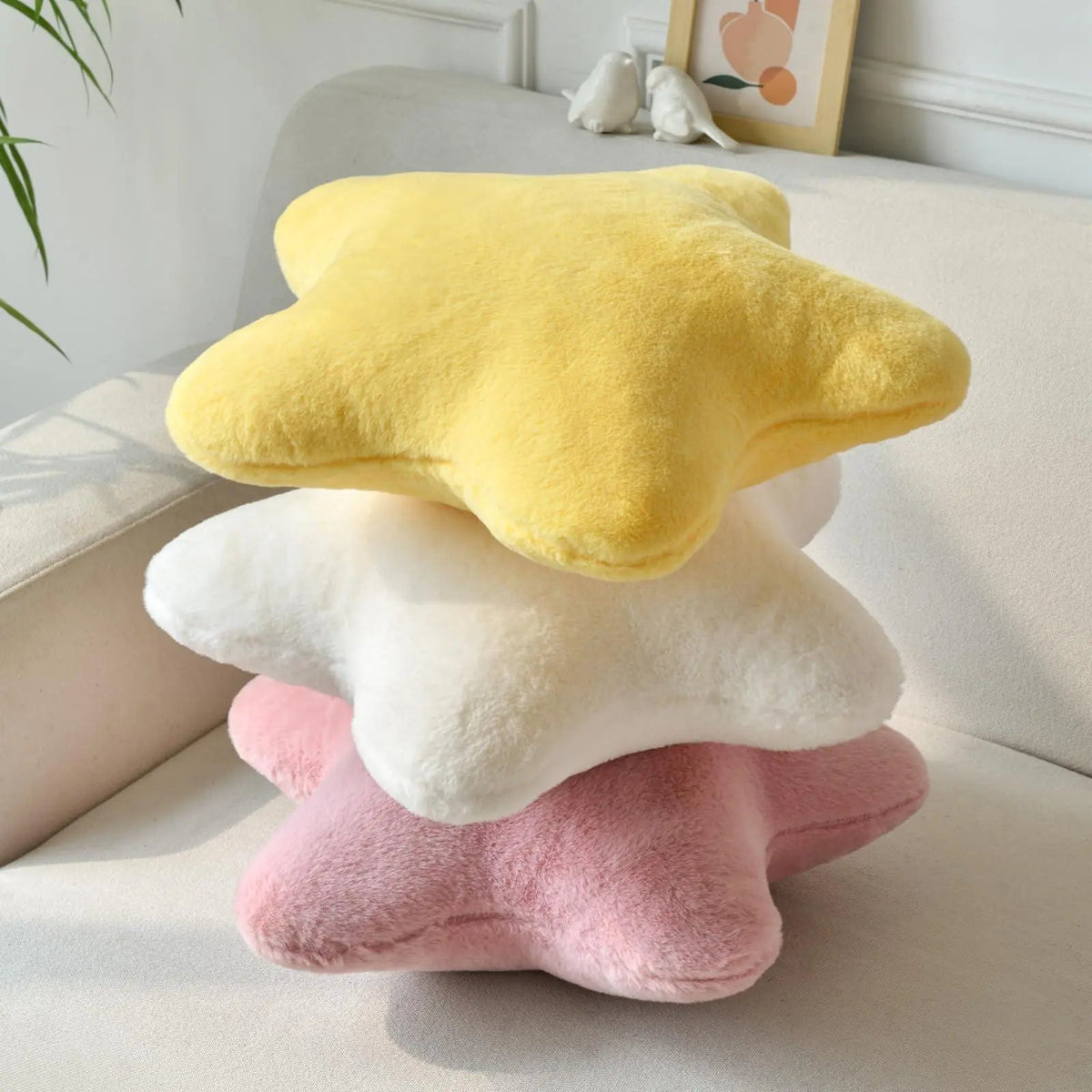 Plush Star Decorative Cushion with Soft Throw-Pillow Design for Kids’ Rooms, Bedrooms, and Cozy Living Spaces