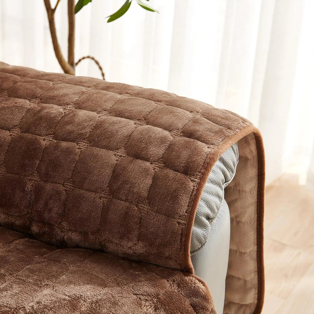Washable Recliner Slipcover with Elastic Straps for Kids Pets and Daily Furniture Care