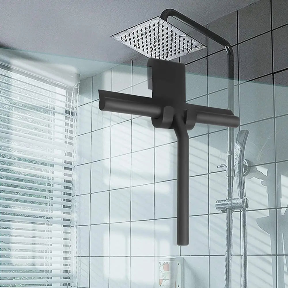 Modern Shower Squeegee with Silicone Blade for Glass Doors and Bathroom Windows