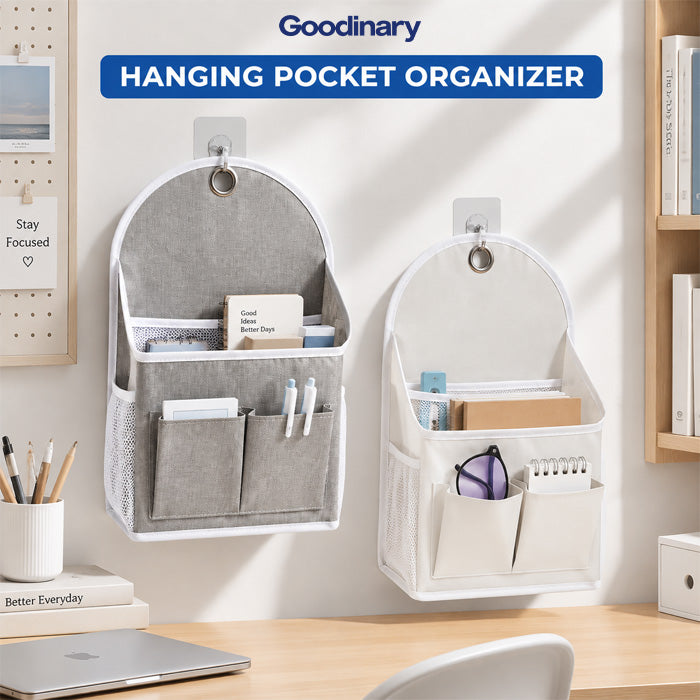 Fabric Hanging Pocket Organizer for Dorm, Bedside, Wall and Door Storage