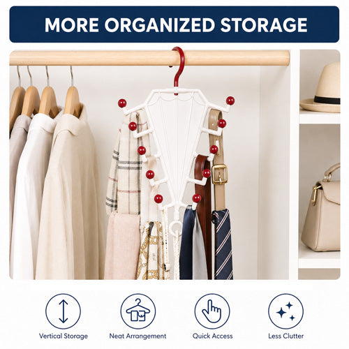 Double Sided Clothes Hanger with V-Shaped Design for Wardrobe Storage and Organization